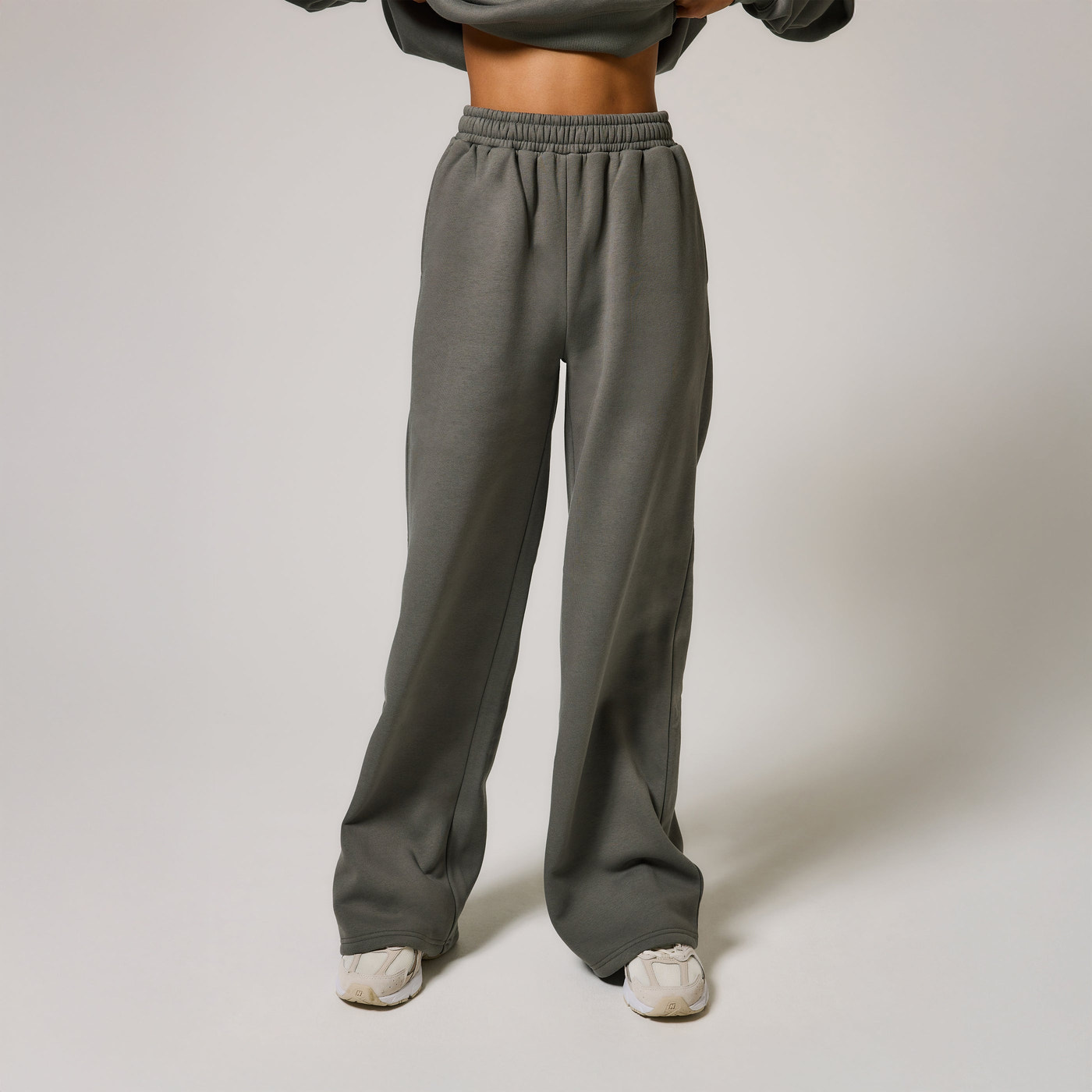 Curve Organic Wide Leg Jogger - Slate Green