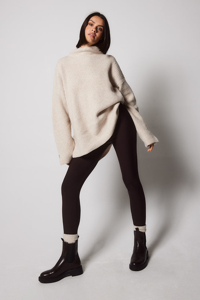 Buy 2 Get 1 Free Bralette, Fleece Lined Leggings in Dark Brown, Fall/winter  Leggings see Description for Details -  UK