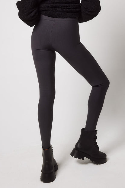 High waist thermal leggings in dark grey, 5.99€