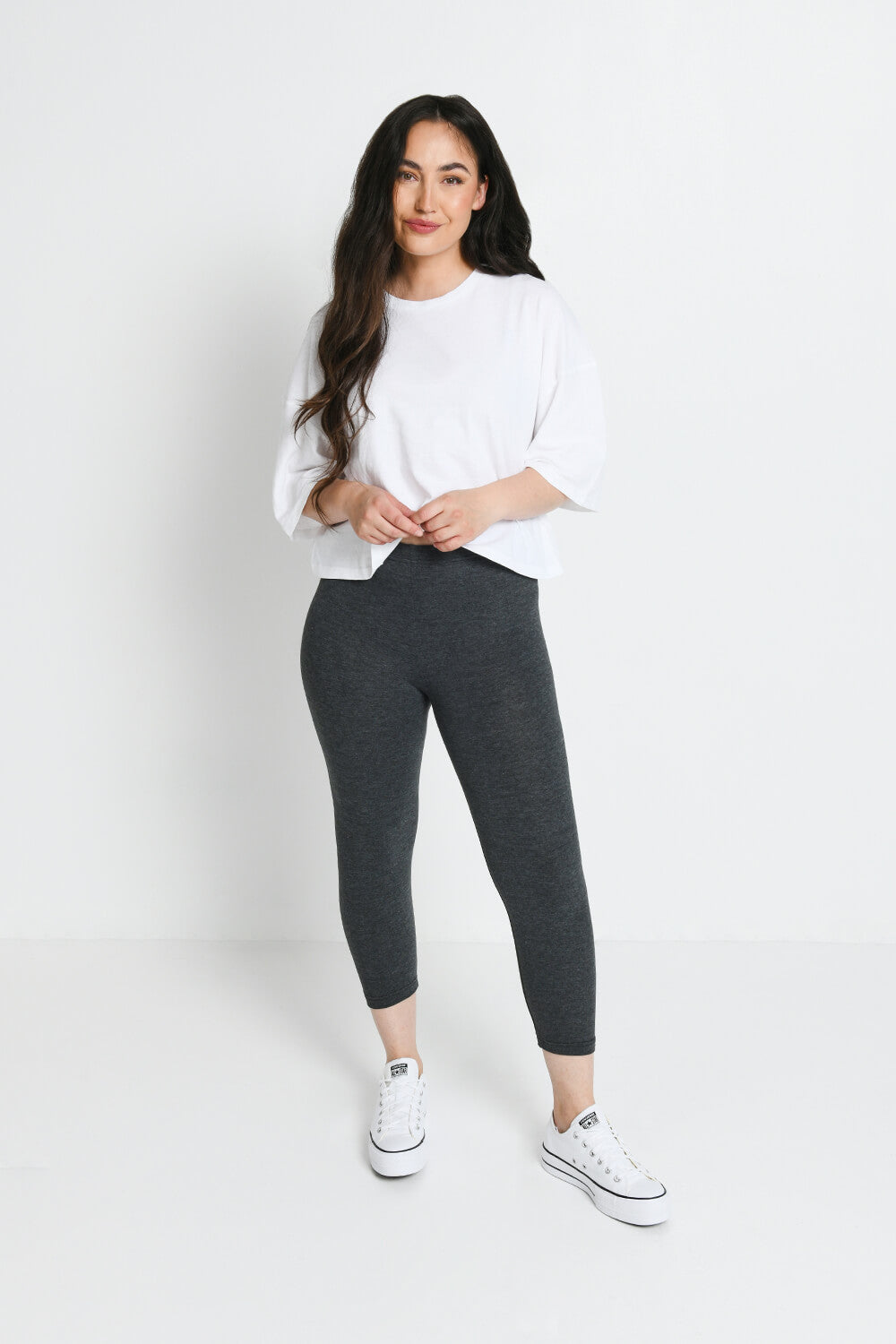 Everyday Capri Leggings Dark Grey Marl
