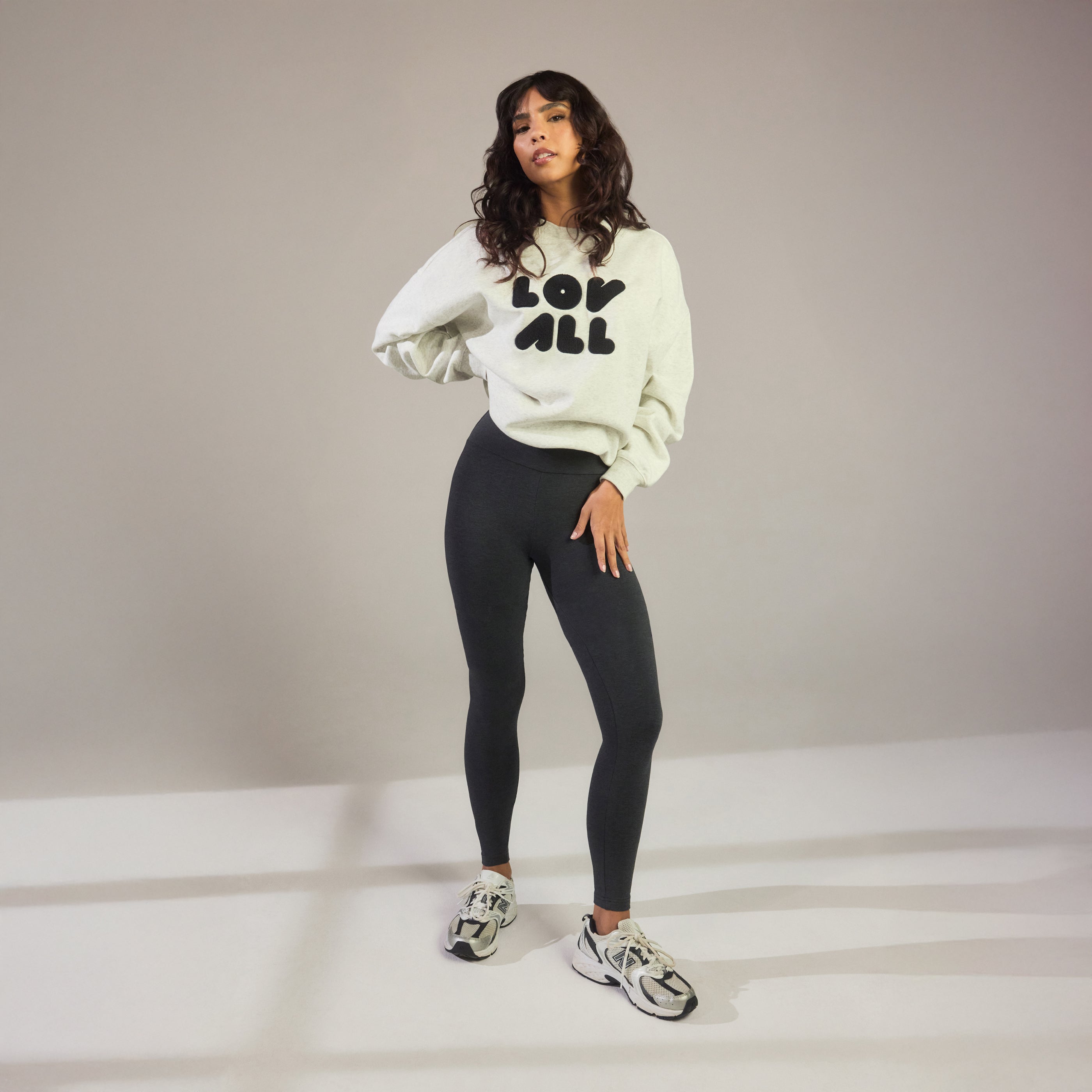 Dark Grey Marl Classic High Waisted Leggings LOVALL