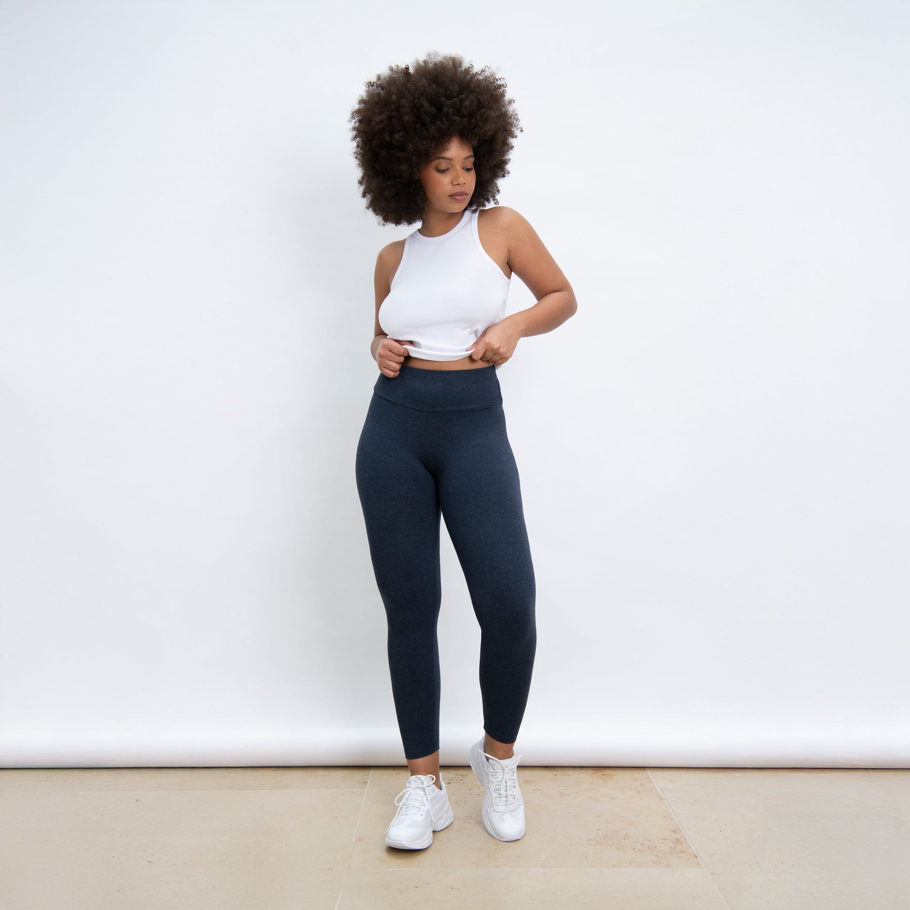 Everyday High Waisted Leggings - Infinity Blue Marl