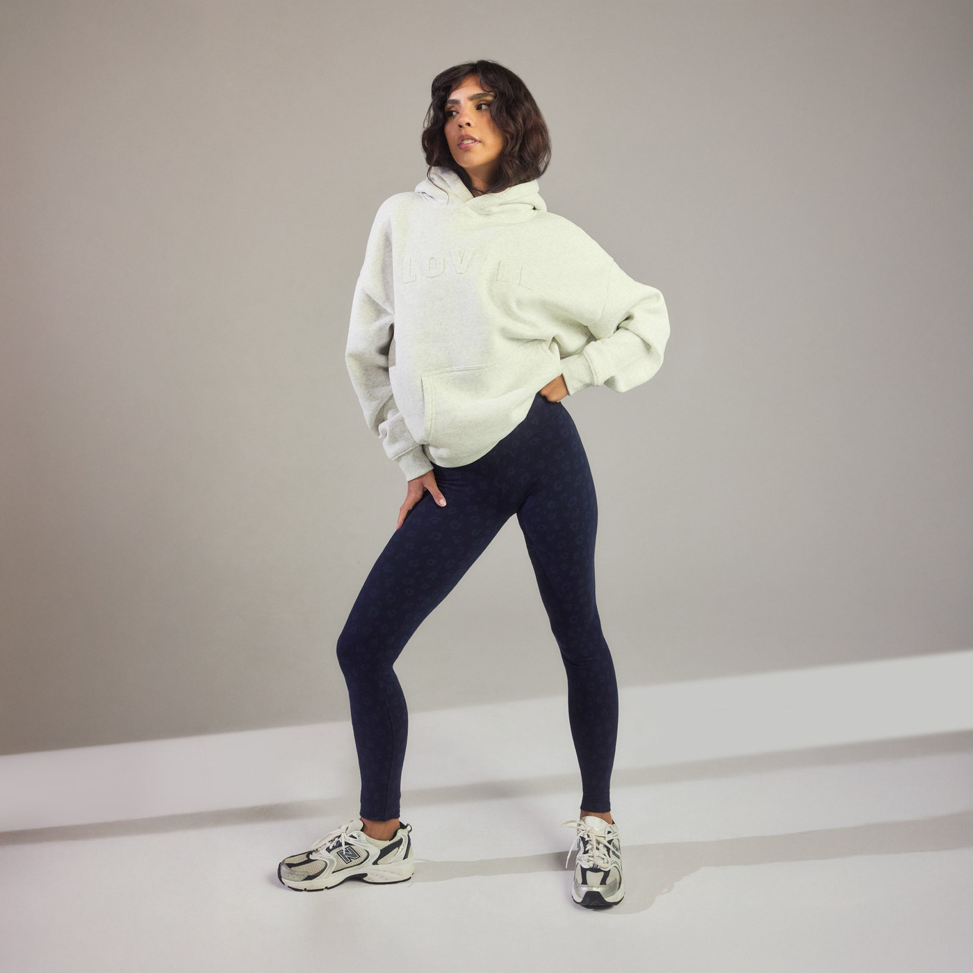 Everyday High Waisted Leggings - Navy Animal Print