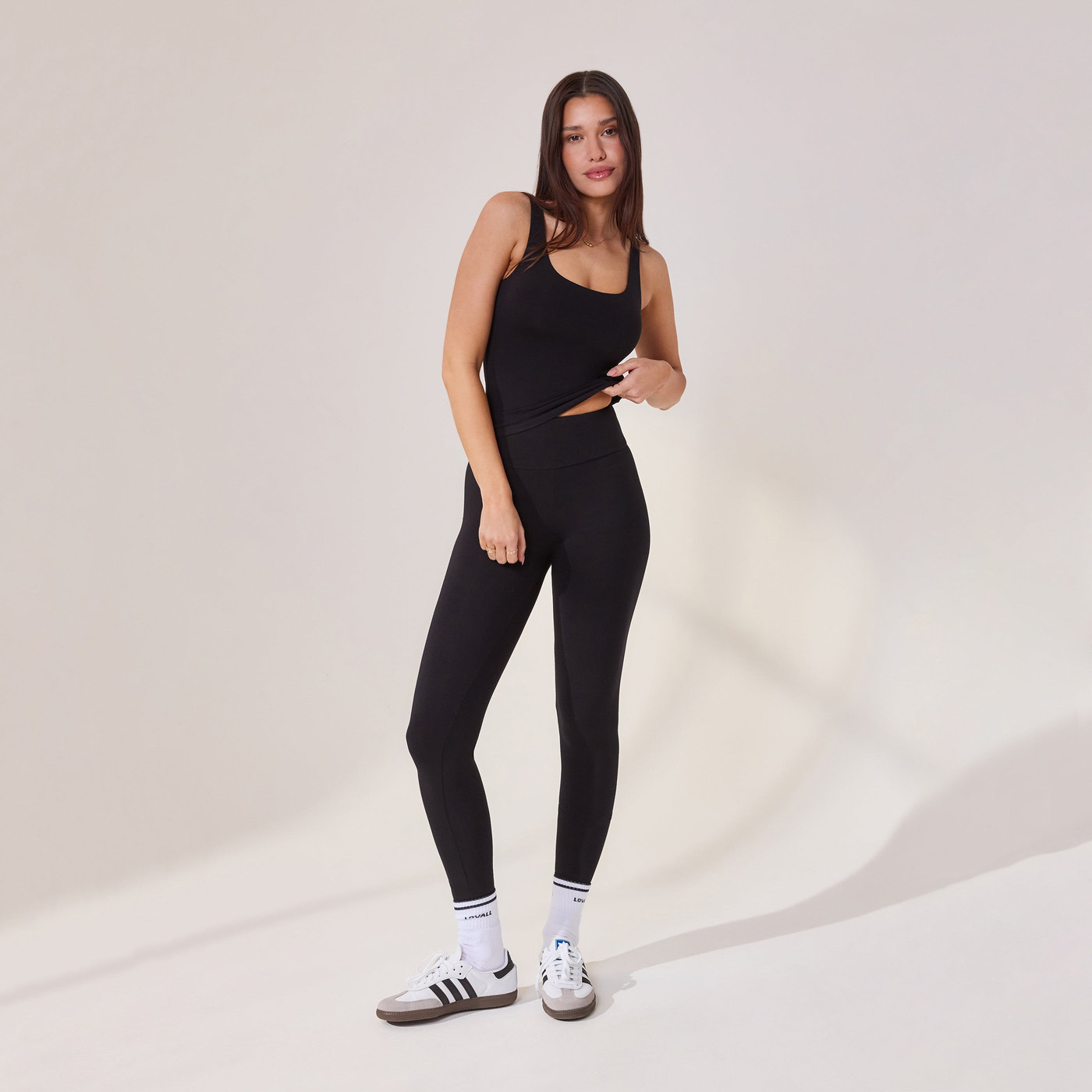 Lightweight Everyday High Waisted Leggings - Black