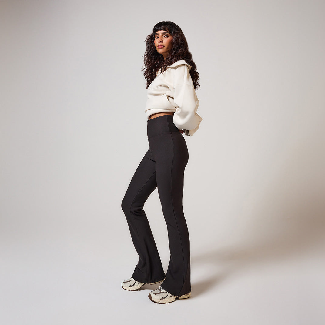 Flare Leggings Black Bell Bottom Outfits Winter Flare Leggings