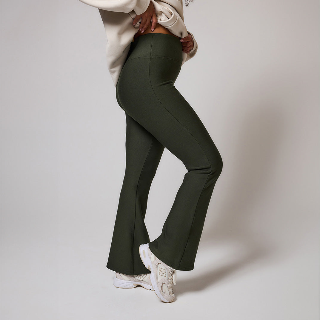 Winter Flare Leggings - Deep Olive