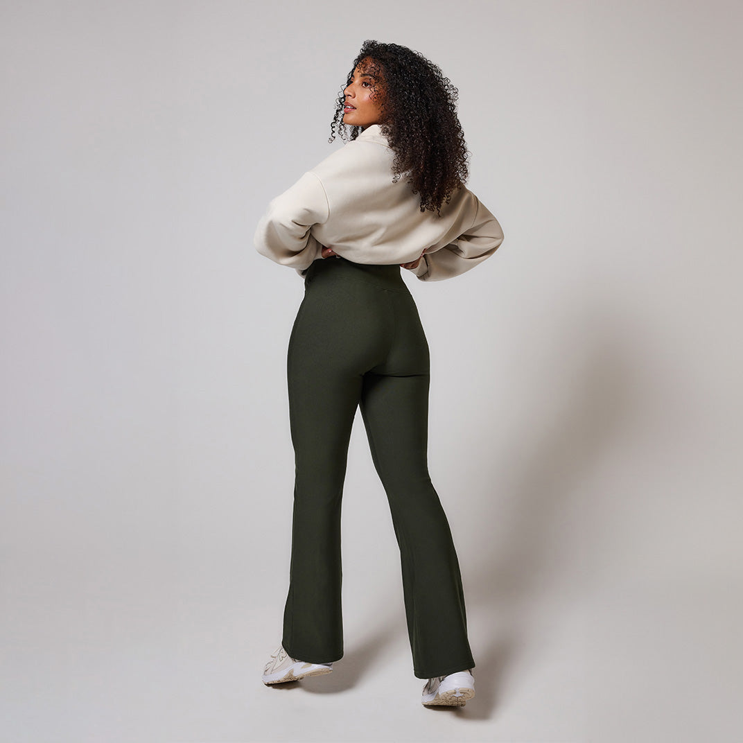 Winter Flare Leggings - Deep Olive