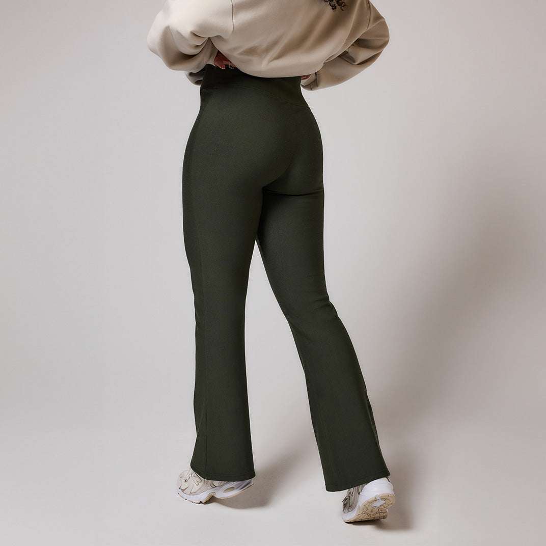 Winter Flare Leggings - Deep Olive