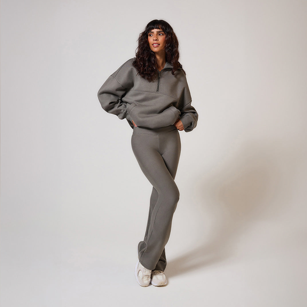 Curve Winter Flare Leggings - Slate Green