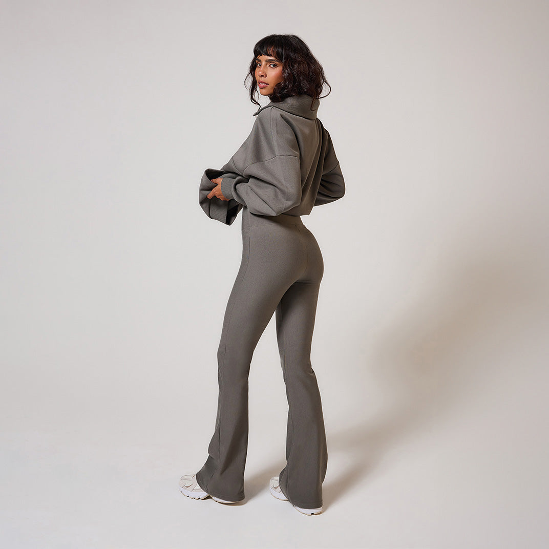 Curve Winter Flare Leggings - Slate Green