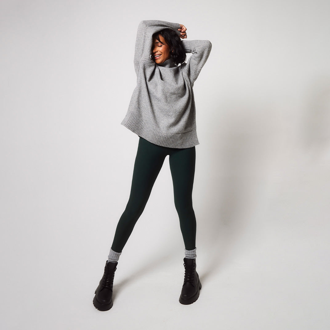 Curve Winter Everyday High Waisted Leggings - Deep Forest