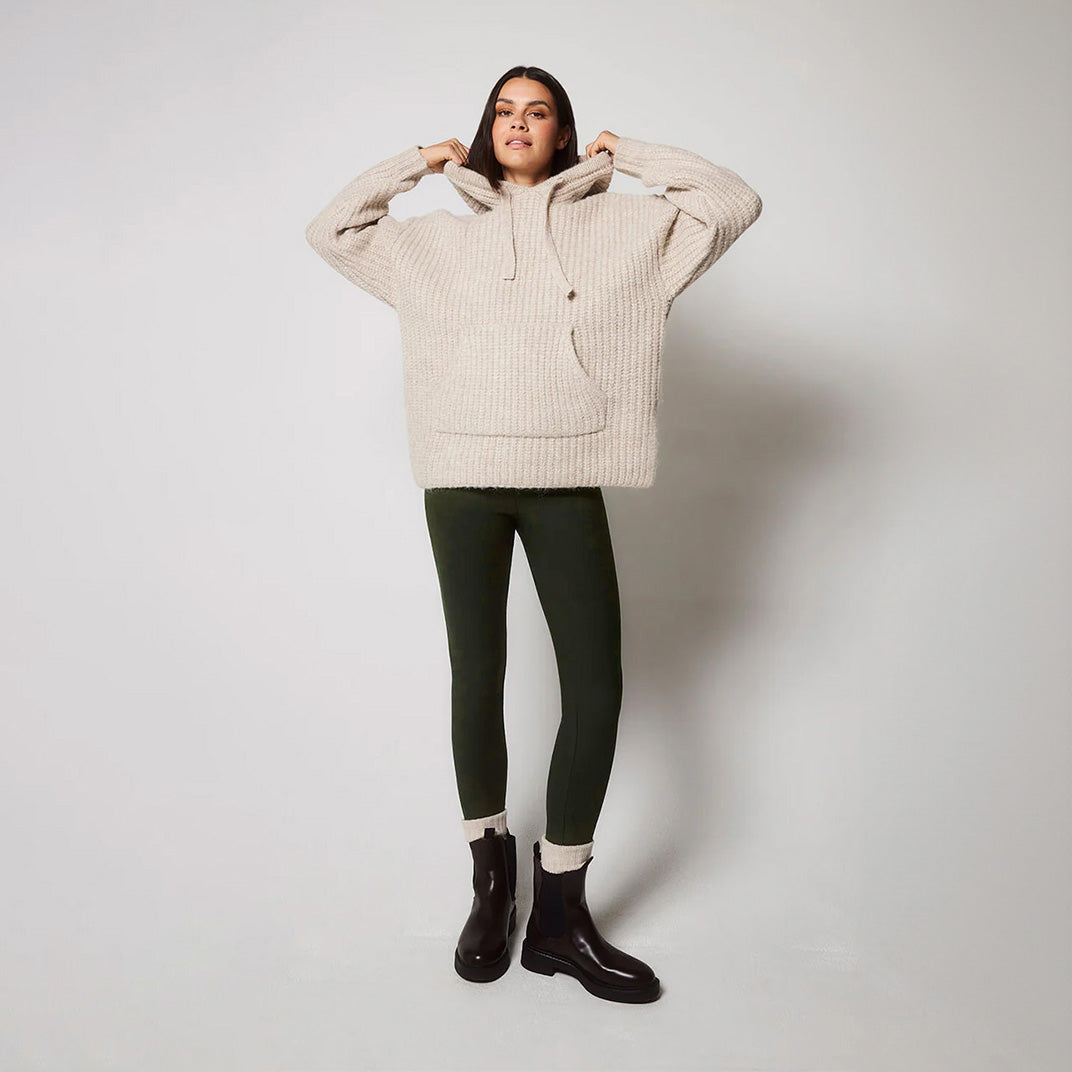 Winter Everyday High Waisted Leggings - Deep Olive