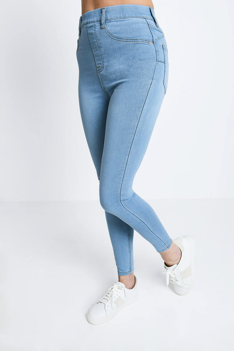 Light Blue Ankle Grazer Jeggings Love Leggings