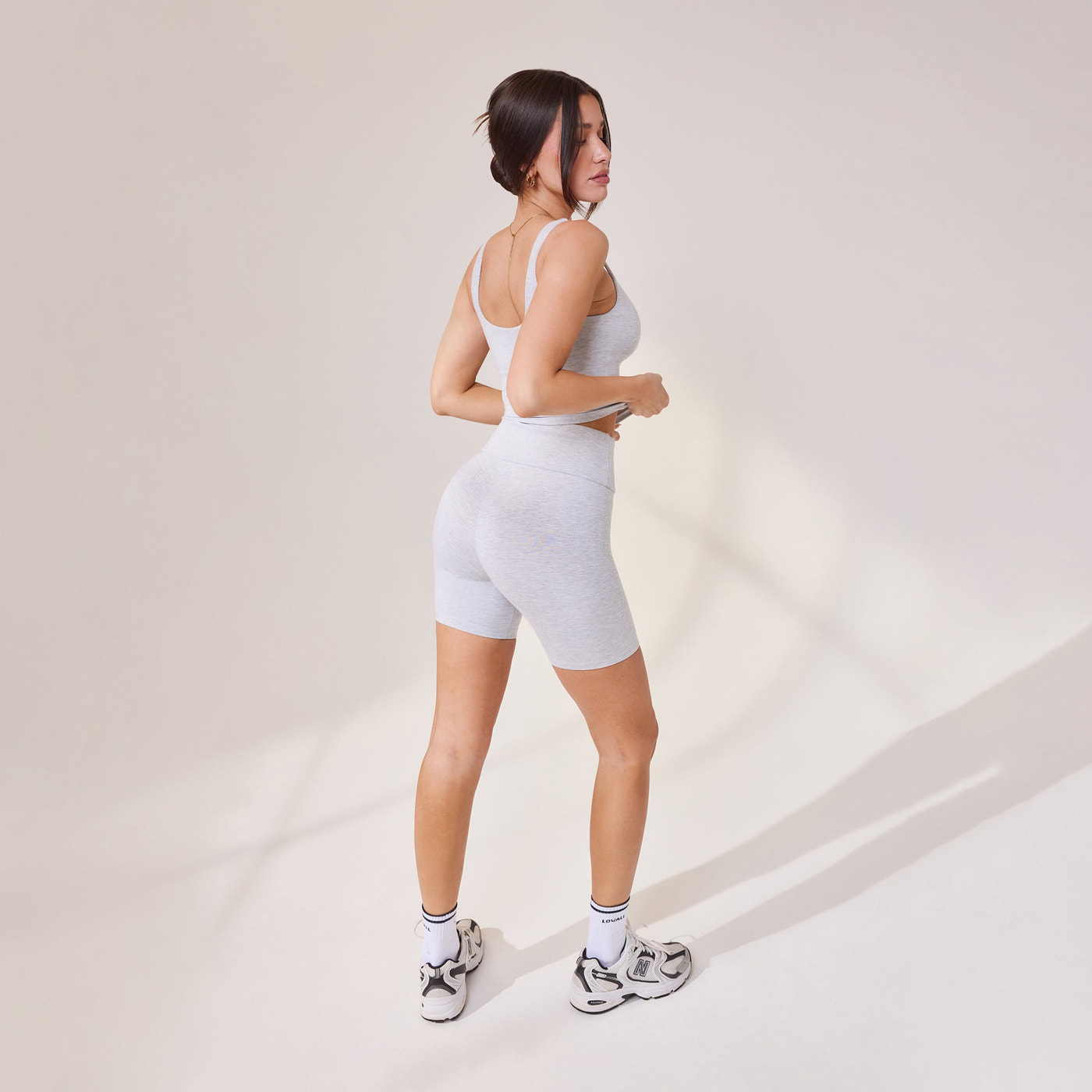 Lightweight Everyday 6 Inch Cycling Shorts - Light Grey Marl