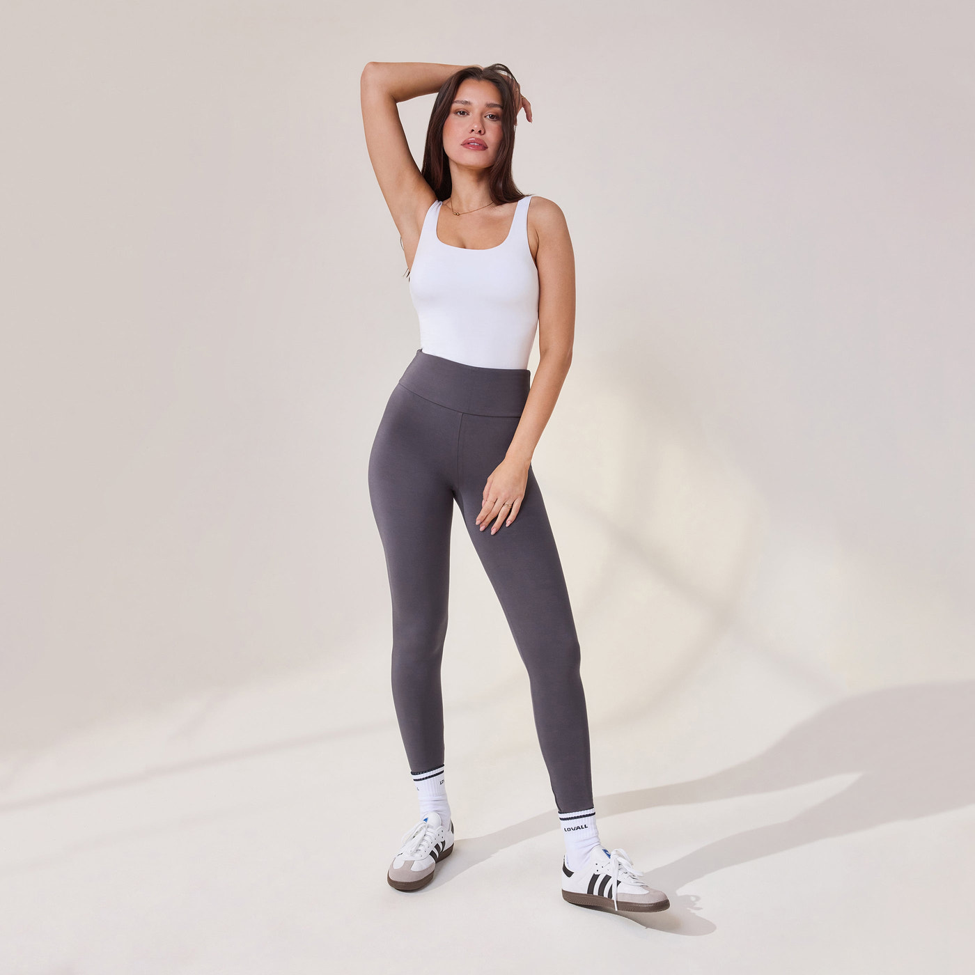 Lightweight Everyday High Waisted Leggings - Odyssey Grey