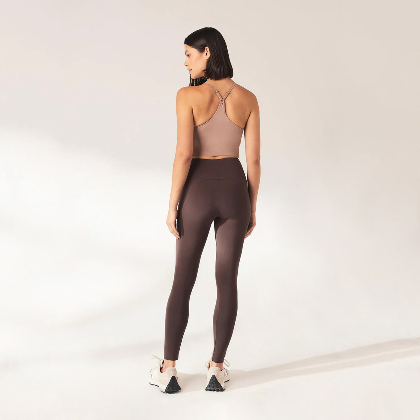 Curve Lightweight Everyday High Waisted Leggings - Espresso Brown
