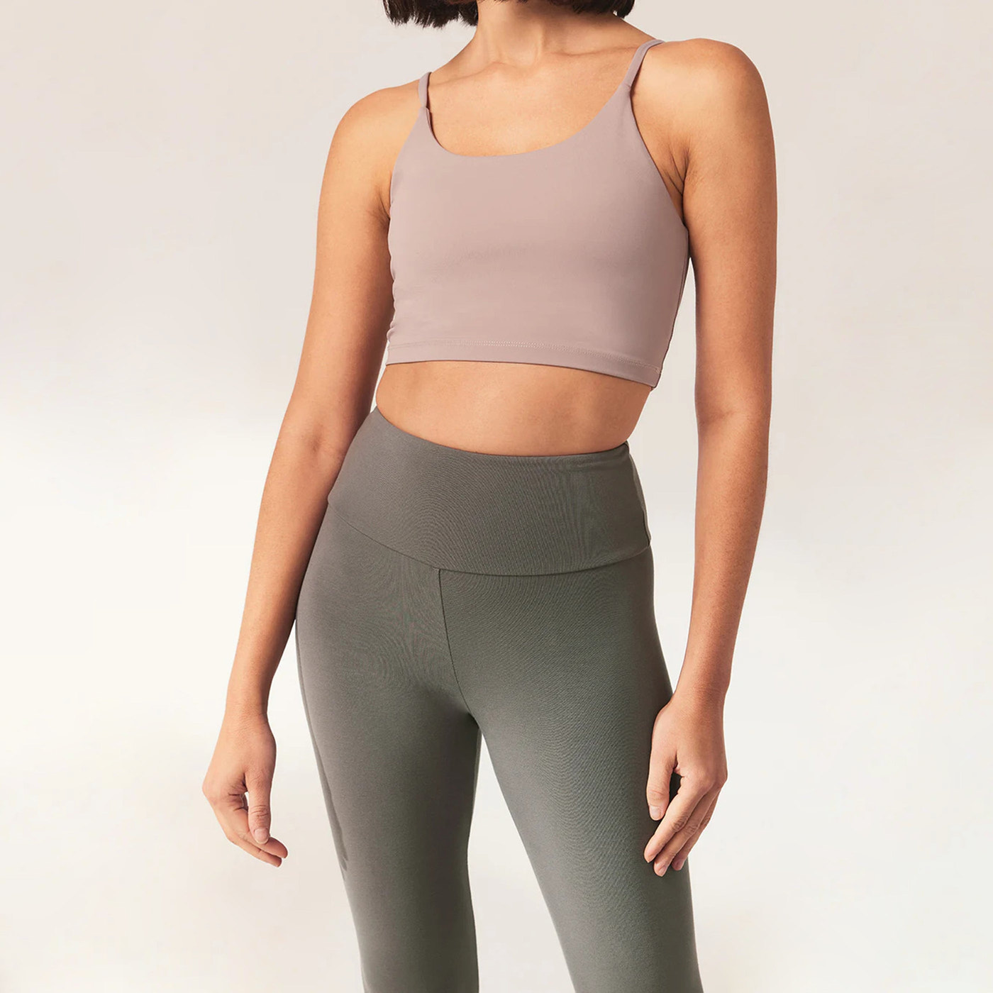 Curve Lightweight Everyday High Waisted Leggings - Slate Green