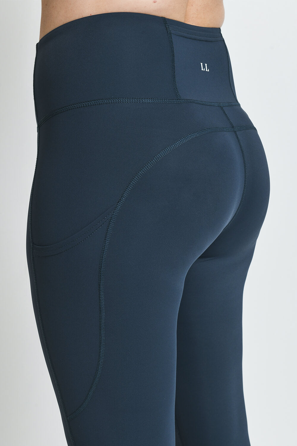 Energise Thunder Blue Cropped Sports Leggings LOVALL