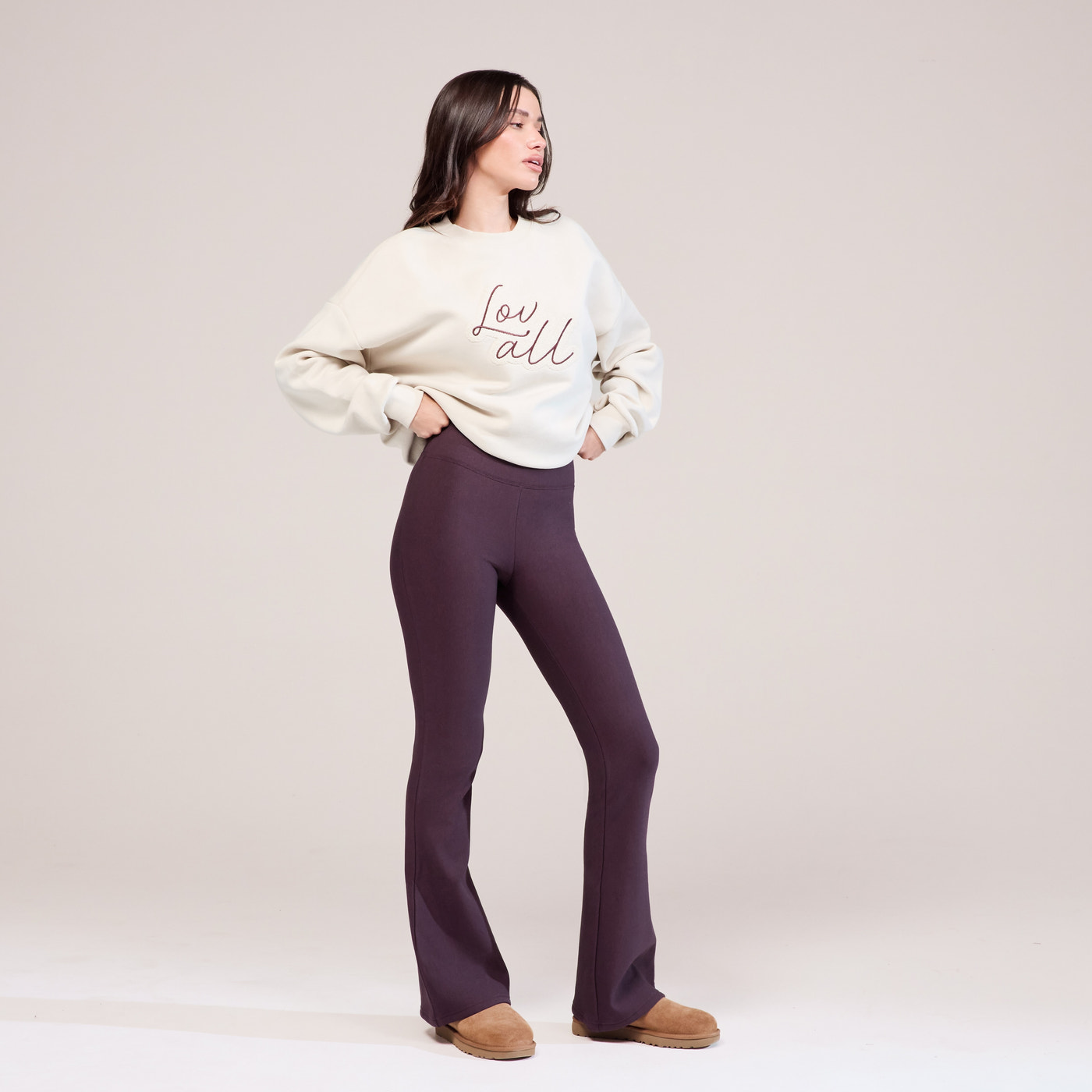 Winter Flare Leggings - Wine