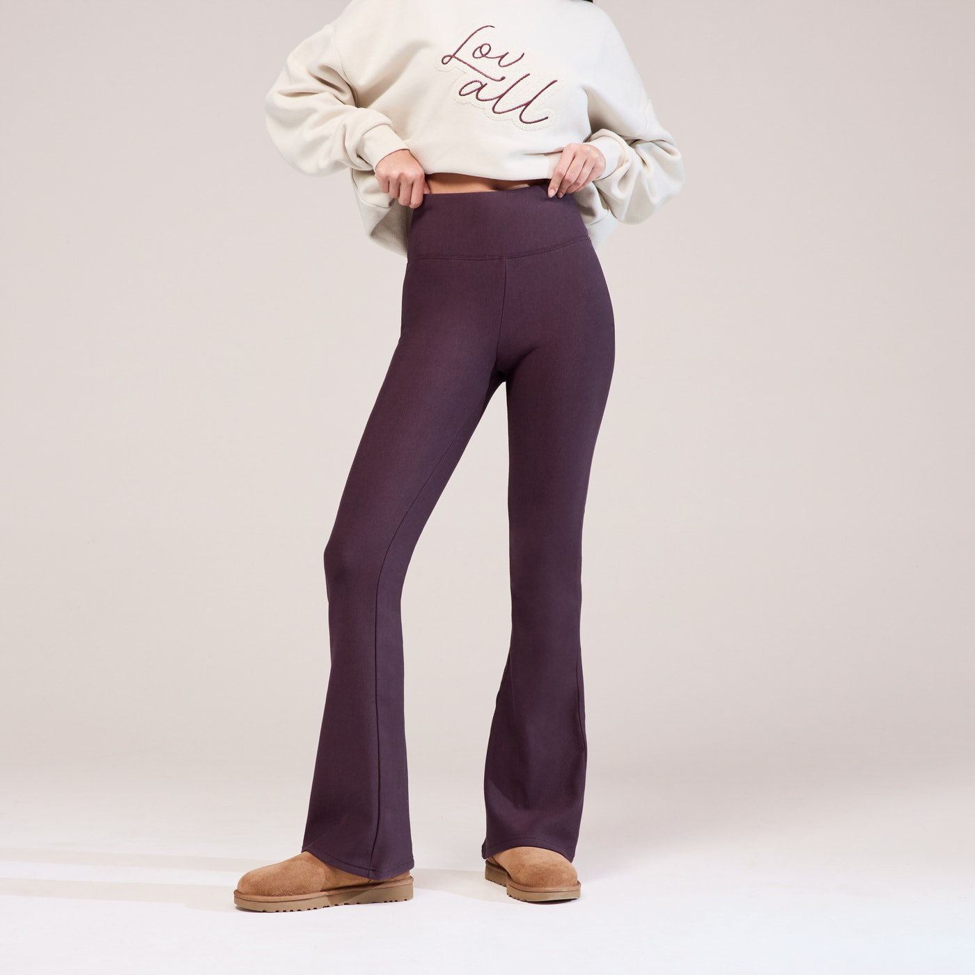 Winter Flare Leggings - Wine