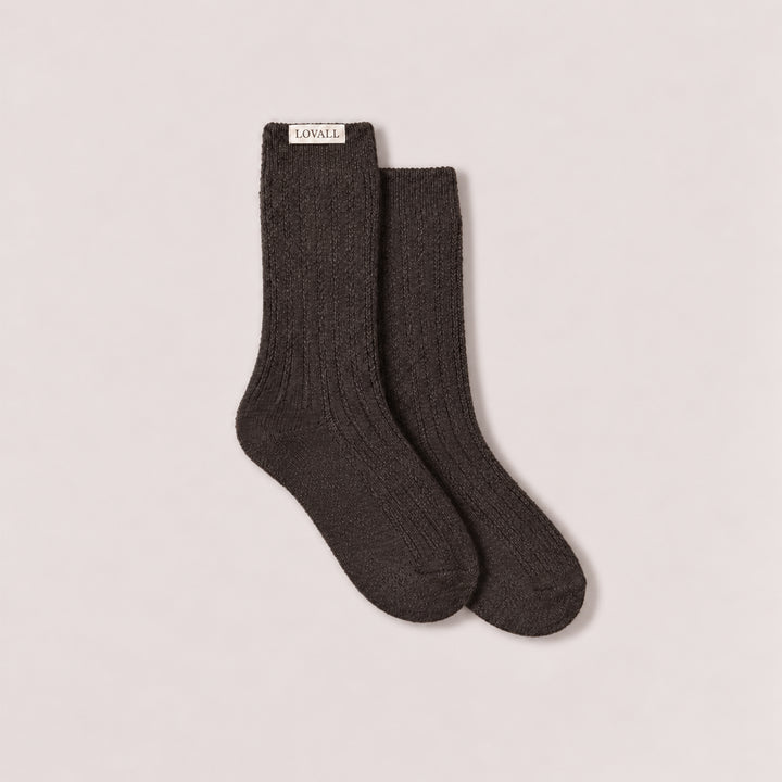 Knitted Socks - Black Coffee