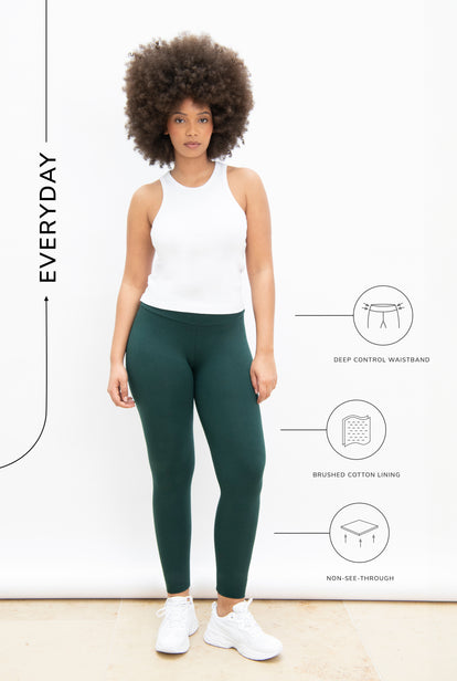 Forest Green Classic High Waisted Leggings