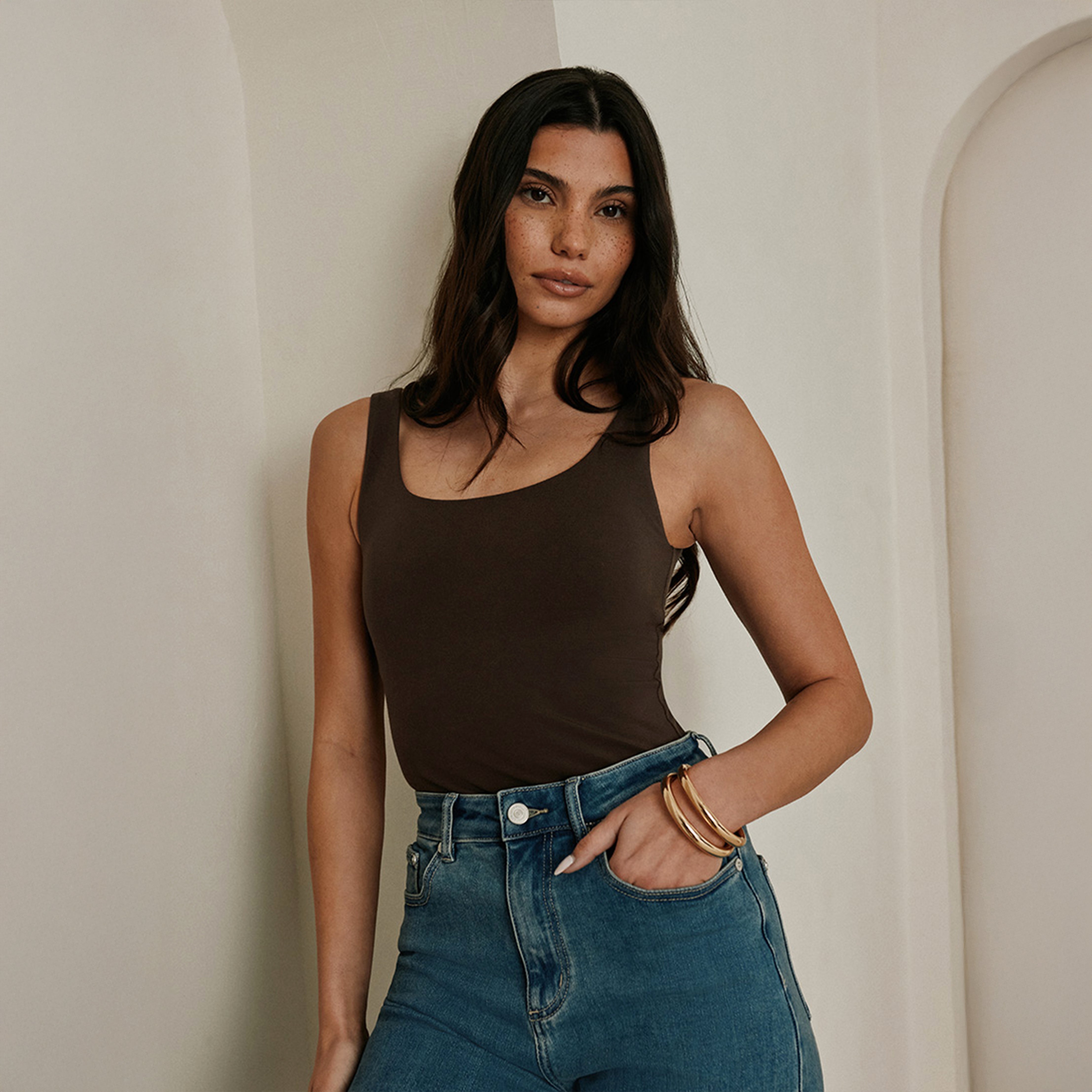 Lightweight Everyday Tank Top - Espresso Brown