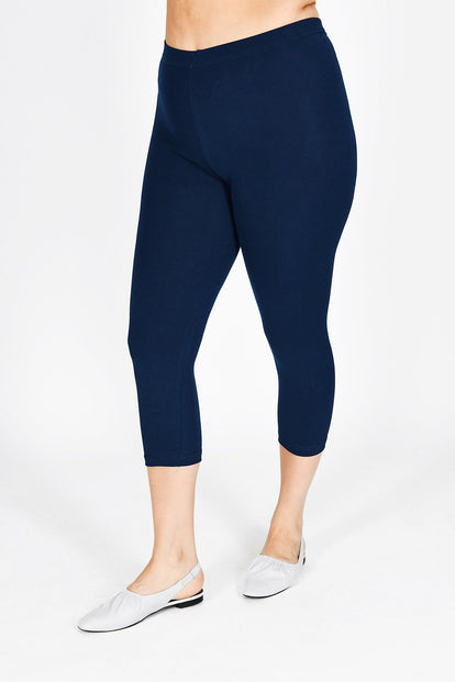 Curve Everyday Cropped Leggings - Navy Blue
