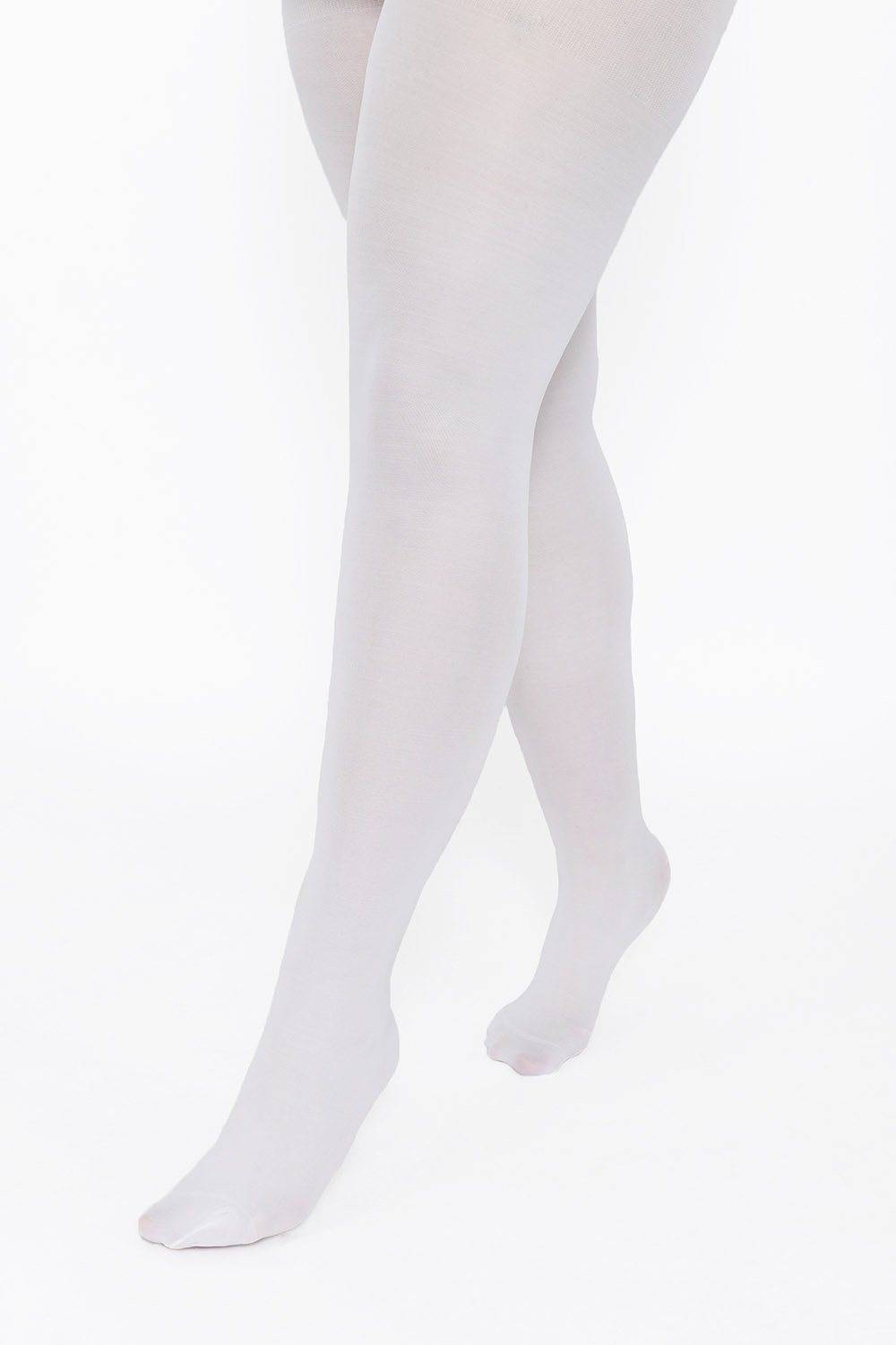 pant prinsesse jordnødder Plus Size White 40 Denier Tights | Love Leggings