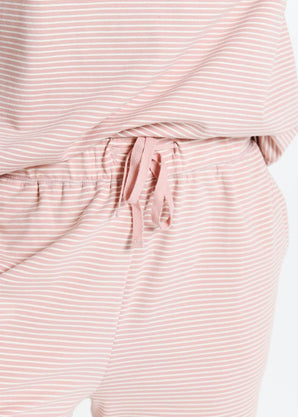 Brushed Cotton Pyjama Set - Dusty Pink