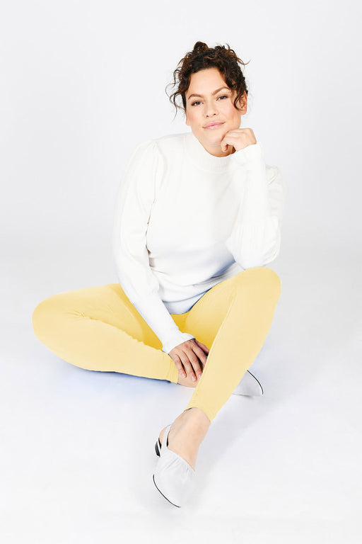 Curve Everyday High Waisted Leggings--Pastel Yellow