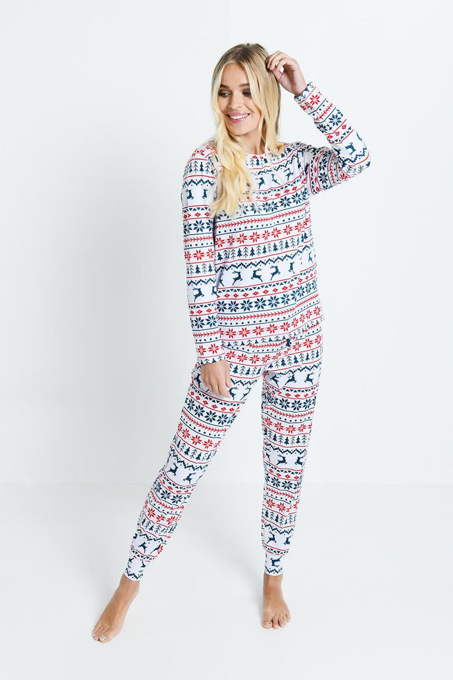 Soft Animal Printed Womens Christmas Pajama Pants Loose Fit