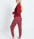 Soft Touch Pyjama Set - Burgundy Christmas Print