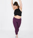 Curve Focus Cropped High Waisted Sports Leggings - Mulberry Plum