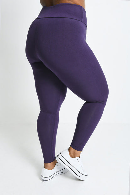 Curve Lightweight Everyday High Waisted Leggings - Acai Purple