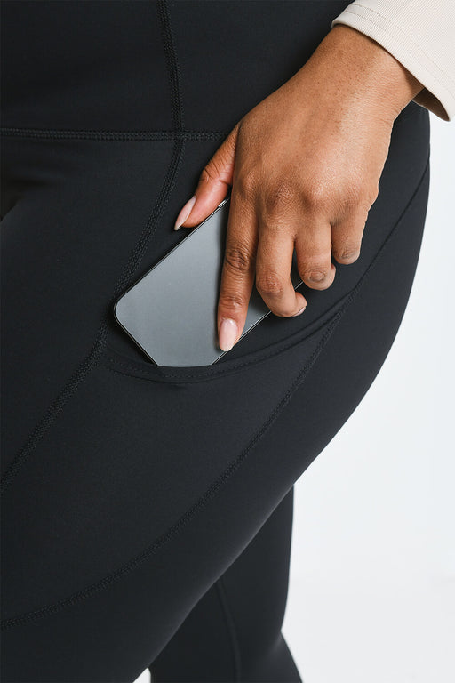 Curve Energise Midnight Black Cropped Sports Leggings