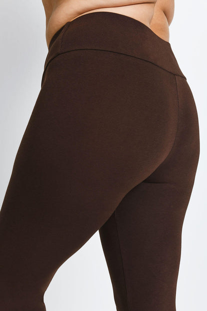 Buy Chocolate Brown Ribbed High Waist Leggings from the Next UK