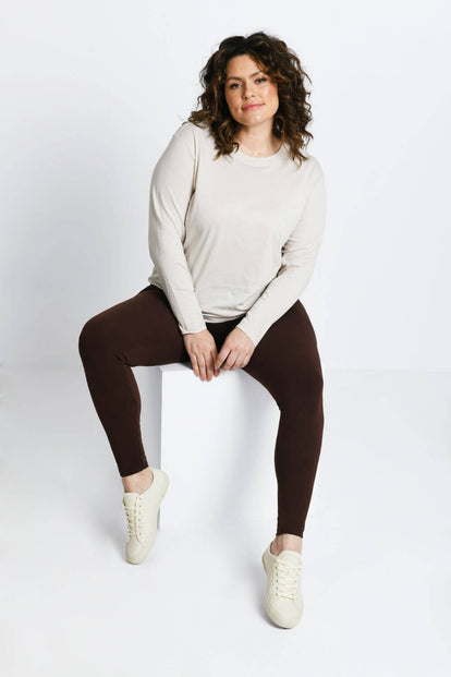 Curve Everyday High Waisted Leggings - Chocolate Brown