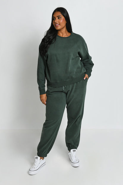 Curve Everyday Comfy Sweatshirt - Forest Green
