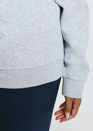 Curve Everyday Pullover Hoodie - Light Grey Marl
