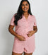 Curve Pure Cotton Button Up Short Pyjama Set - Pink Dot