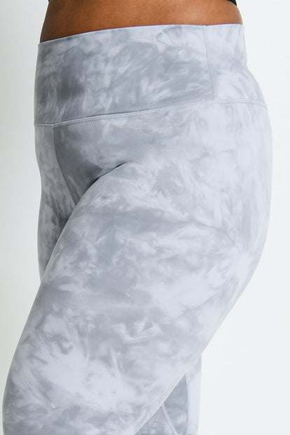 Curve Revitalise High Waisted Leggings - Sky Grey Tie Dye