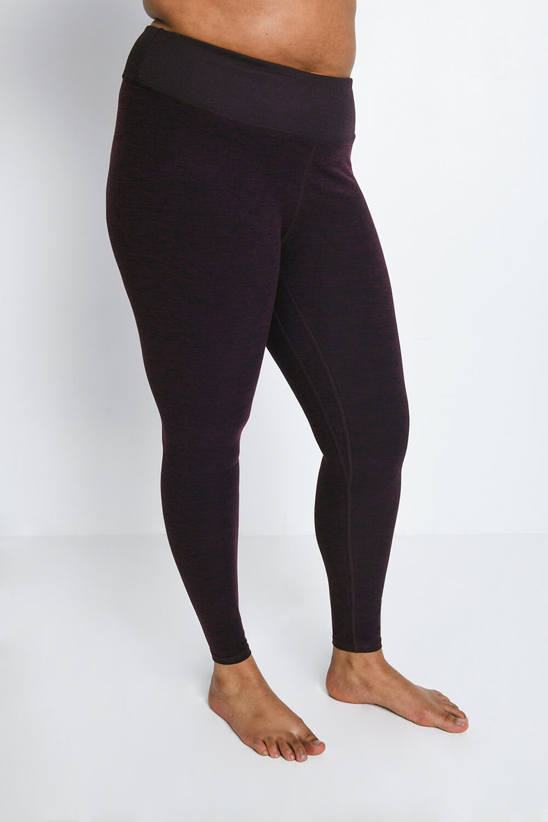 Curve Luxe High Waisted Loungewear Leggings--Winter Berry
