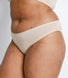 Curve Cotton High Leg Knickers 3 Pack - Beige
