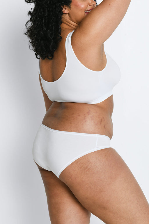 Curve Cotton Brazilian Knickers 3 Pack--White