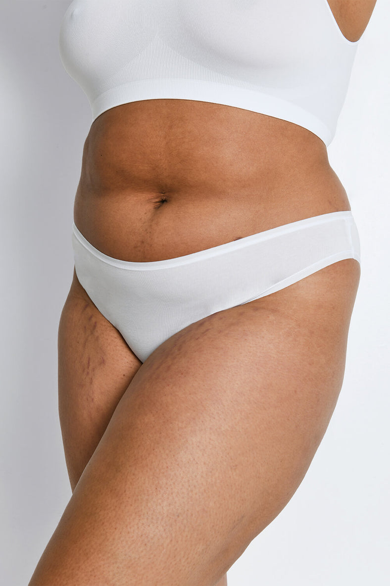 Curve Cotton High Leg Knickers 3 Pack--White