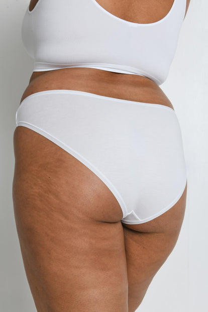 Curve Cotton High Leg Knickers 3 Pack - White