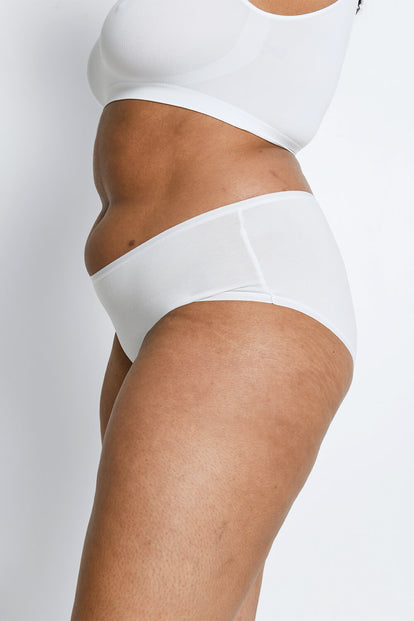 Curve Cotton Midi Knickers 3 Pack - White