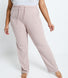 Curve Ribbed Wide Leg Trousers - Pink
