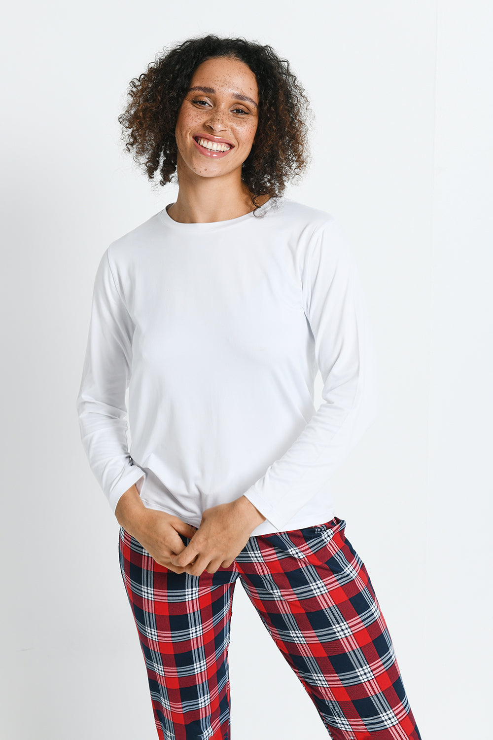 Printed Pajama Velvet Full Sleeve Round Neck 2 Pieces For Women - Grey White